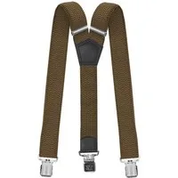 Fabio Farini Hosenträger 4cm Breites Y-Design verstellbar mit extra starken Clipverschluss, Beige