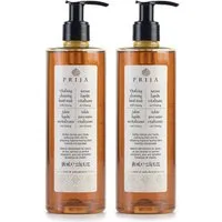 PRIJA Flüssigseife PRIJA Flüssigseife mit Ginseng-Extrakt, VEGAN, 380 ml, 2-tlg.