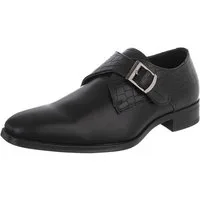Coolwalk Herren Monkstrap Schuh mit Schnalle, elegant Schnürschuh (91917848) Blockabsatz Business-Schuhe in Schwarz