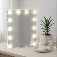 CLP Schminkspiegel Balian (1er), LED 3 Lichtfarben, USB-C inkl. Kabel, Hollywoodspiegel