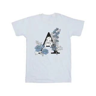 Disney - "Alice In Wonderland Letter A" T-Shirt für Mädchen (Weiß)