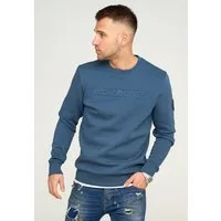 Jack & Jones Sweatshirt JCOBOOM SWEAT CREW NECK Sweatpullover mit Logo und Patches Langarm Shirt Baumwollmischung