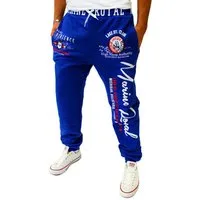 Jaylvis Jogginghose Herren Trainingshose Sport Hose Camouflage Uni Marine Royal Elastikbund mit Tunnelzug