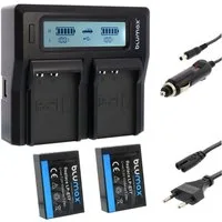 Blumax Set mit Lader für Canon LP-E17 EOS RP M3 1000 mAh Kamera-Akku