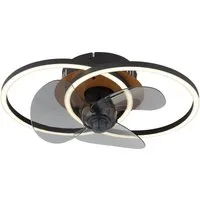 GLOBO LIGHTING Deckenleuchte KAREN, Dimmfunktion, Fernbedienung, Infrarot inkl., Memoryfunktion, Nachtlichtfunktion, Timerfunktion, Ventilatorfunktion, mehrere Helligkeitsstufen, LED fest integriert, warmweiß - kaltweiß, Deckenventilator, Deckenlampe
