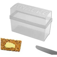 WestCraft Brotkorb 1er, 2er, 4er Knäckebrot Box Set, für Sauerteig, Roggen Crisp Knäcke, Kunststoff (BPA frei), (1-tlg), Schweden Knäcke Brot in Scheiben, Aufbewahrung, kleine Mini Brotbox