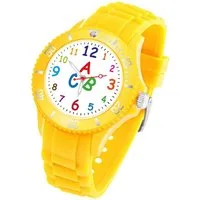 Taffstyle Quarzuhr Kinder Armbanduhr Silikon Lernuhr Zahlen Uhr Bunt, Bunte ABC Silikonuhr Farbige Sportuhr Kinderuhr 34mm Analog Quarz