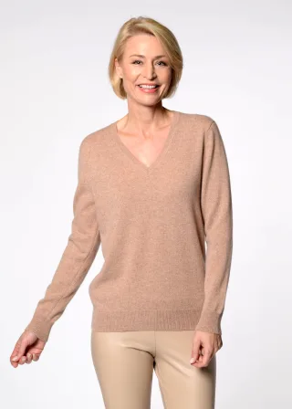 CLARINA - NOS V-Pullover, 1/1 Arm, uni - Gr. - 46