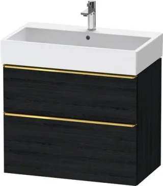 Duravit D-Neo Waschtischunterbau wandhängend Eiche Schwarz Matt 784x442x625 mm - DE4373034160000 DE4373034160000