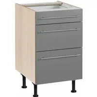 OPTIFIT Unterschrank Bern 50 cm breit, mit Schubkasten und 2 Auszügen, höhenverstellbare Füße