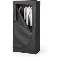EASYmaxx Stoffschrank Stoffschrank mit Reißverschluss 70x46x148cm Stauraum für Hemden Hosen Jacken Pullover Flur Balkon Garten Terrasse