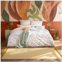 Estella Bettwäsche Estella Mako-Satin Bettwäsche 135x200 Karin Wiesenblumen Blüten weiß, Mako-Satin, 2 teilig, für Sommer und Winter