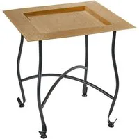 Marrakesch Orient & Mediterran Interior Beistelltisch Orientalischer Beistelltisch Sule handgemacht aus Metall in Gold 42 cm (1-St), Handarbeit