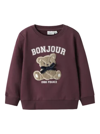 NAME IT - NMFREAR LS SWEAT BRU burgundy - Gr. - 116