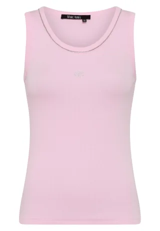 Marc Aurel - Rippshirt mit Herz Hotfix light pink - Gr. - 38