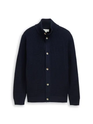 Tom Tailor - Strickjacke mit Knopfleiste sky captain blue - Gr. - M