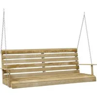 vidaXL Hollywoodschaukel Schaukelbank Imprägniertes Kiefernholz 155x65x60 cm, 1 tlg.