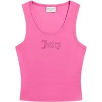 Juicy Couture T-Shirt THIN STRAP RACER VEST Damen T-Shirt Damen, Schriftzug, Sportshirt, Trägertop, mit Glitzer, Sale