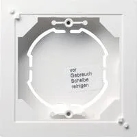 Aufputzrahmen einfach flach für Standard 55 System, Gehäuse weiß, Retail