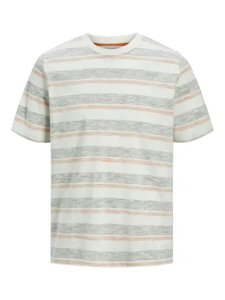 JACK&JONES - JJBIRK STRIPED TEE SS CREW NECK iceberg green - Gr. - S