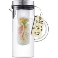 SILBERTHAL Wasserkaraffe aus Glas mit Deckel, (1-tlg), für Kalt- & Heißgetränke