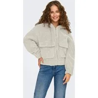 ONLY Kapuzenplüschjacke ONLTANJA TEDDY HOOD JACKET OTW NOOS Kunstfaser