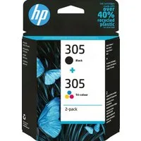 HP HP original Druckerpatrone 305 Kombi B/C/M/Y 6ZD17AE Nachfülltinte (für HP, Packung, 2x, Instant Ink, Cyan/Magenta/Gelb/Schwarz)