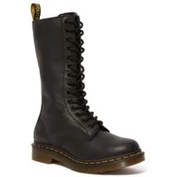 DR. MARTENS 1B99 Black Virginia Schnürstiefel Langschaftstiefel, Boot mit Reißverschluss