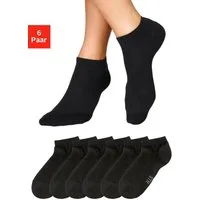 H.I.S Sneakersocken Damen Herren Sneaker Socken aus Baumwolle, Niedrige Socken Sportsocken (Packung, 6-Paar, Gr. 35-38-bis 43-46) mit weicher Frotteesohle