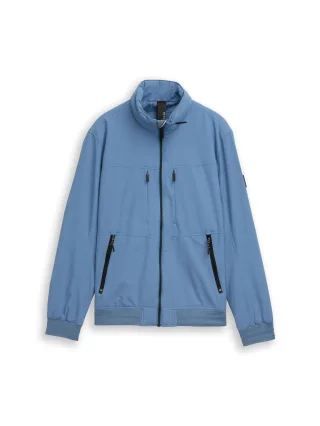 Tom Tailor - Blouson Jacke mit verstaubarer Kapuze marine blue - Gr. - XL