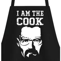 Youth Designz Grillschürze I AM THE COOK Schürze Kochschürze für Männer mit lustigem Spruch, Logo Print