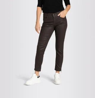 MAC - MAC JEANS - RICH SLIM, Coated cotton tencel braun - Gr. - 32/28
