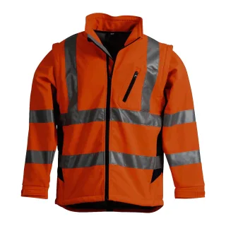 Softshellwarnjacken EN 471-2 neonorange - 490760-XXL
