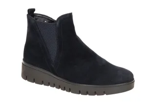 Gabor 72.061.46 Damen Stiefeletten - Chelsea Stil - Dunkelblau - Extra Weit