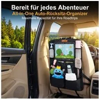 AIMAX Auto-Rückenlehnentasche Auto Organizer Kinder Rücksitz, Sitzschoner mit Taschen, Wasserdicht 600D Oxford