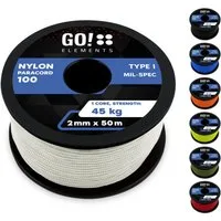 GO!elements Seil Paracord 100 - 2mm, Paracord 100 aus reißfester Nylonschnur