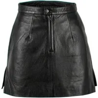 German Wear Lederrock Trend451R Mini Mini Lederrock echtes Leder schwarz