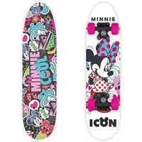 Disney Minnie Mouse Skateboard 61 cm – Kinder Holz Skateboard 24 Zoll Funboard, Kinder Skateboard, rutschfeste Oberfläche, 9-lagiges Ahornholz