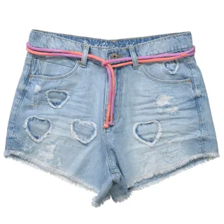 STACCATO - Jeans Shorts mit Gürtel light blue deni - Gr. - 158