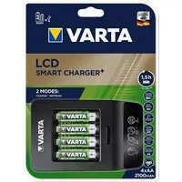 VARTA VARTA LCD Smart Charger+ für 4 AA/AAA-Akkus und USB-Geräte Powerstation Micro
