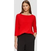 s.Oliver 3/4-Arm-Shirt T-Shirt Shirt mit Flammgarnstruktur und 3/4-Ärmeln