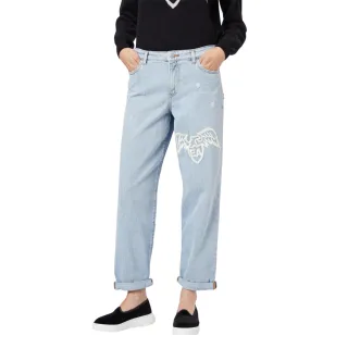 Emporio Armani Damen J89 Baggy Jeans (Blau)