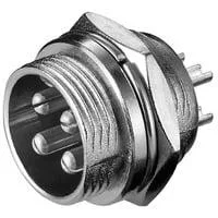 Mikrofon-Einbaustecker, 4Pin, Einbau-Anschluss schwarz, 1 Stück