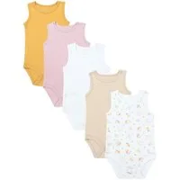 TupTam Kurzarmbody TupTam Baby Mädchen Achselbody in Unifarben 5er Pack