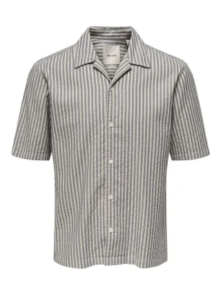 only & sons - Kurzarmhemd - Onsroberts grau - Gr. - S