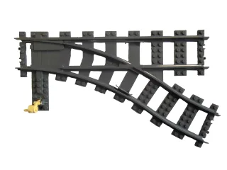 1x Lego City Eisenbahn-Weiche rechts [inkl. Weichenhebel]