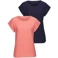 Vivance by Lascana T-Shirt mit modischer Streifenstruktur (Packung) aus luftiger Baumwoll-Qualität