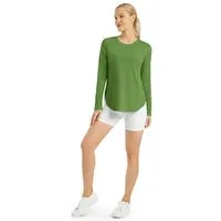 G4Free Langarmshirt Damen Langarmshirt UPF 50+ Atmungsaktiv Trainingsshirt UPF 50+ UV-Schutz,Schnelltrocknend,Atmungsaktiv, Hohe Seitenschlitze