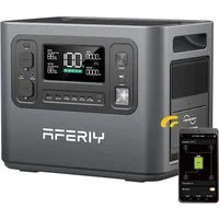 AFERIY Stromerzeuger 2400W Tragbare Powerstation, 2048Wh LiFePO4 Batterie, 2,4 in kW, 13 Anschlüsse, für Outdoors Camping