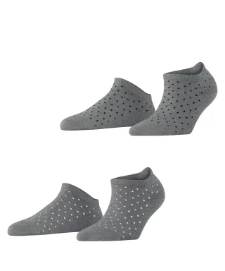 ESPRIT socks & tights - Esprit Fine Dot 2-Pack Damen light greymel. - Gr. - 40.5